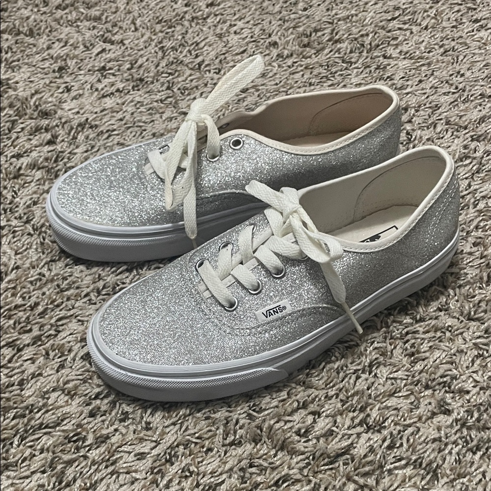 Vans Women's Sparkling Silver Sneakers
